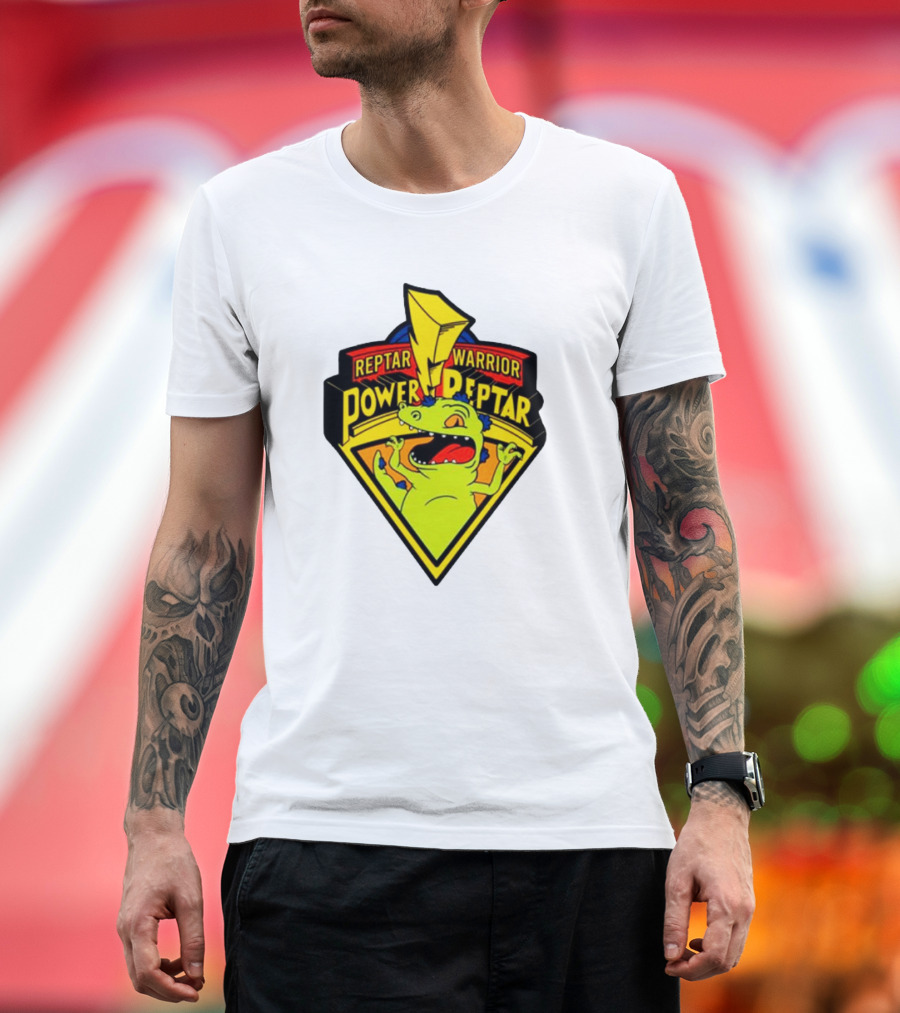 Reptar Warrior Power Peptar Rugrats Dinosaur Lightning Roar T-Shirt