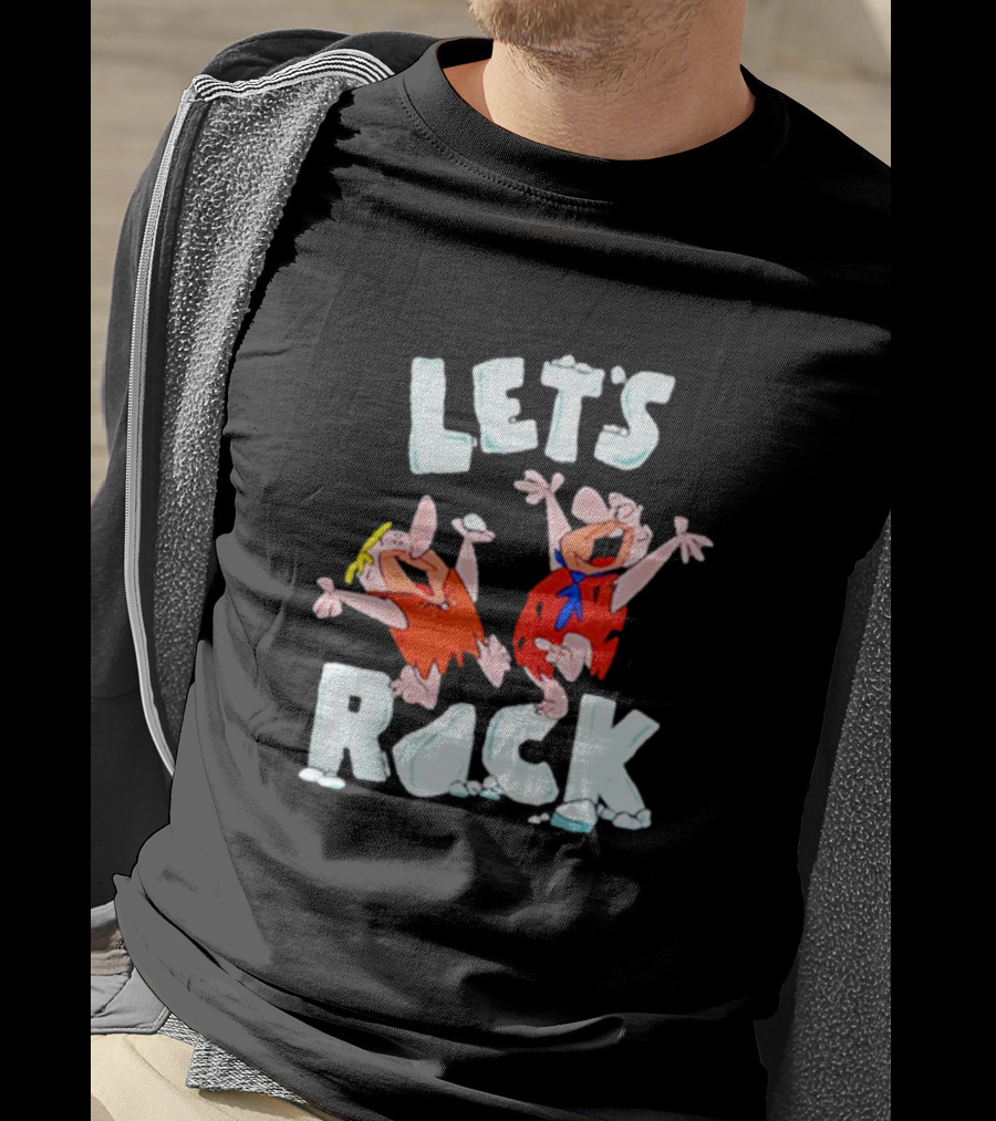 The Flintstones Let's Rock Fred And Barney Dancing T-Shirt