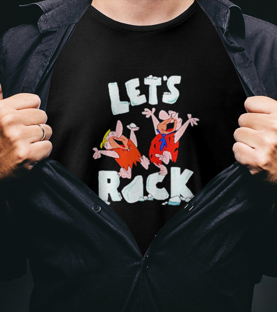 The Flintstones Let's Rock Fred And Barney Dancing T-Shirt
