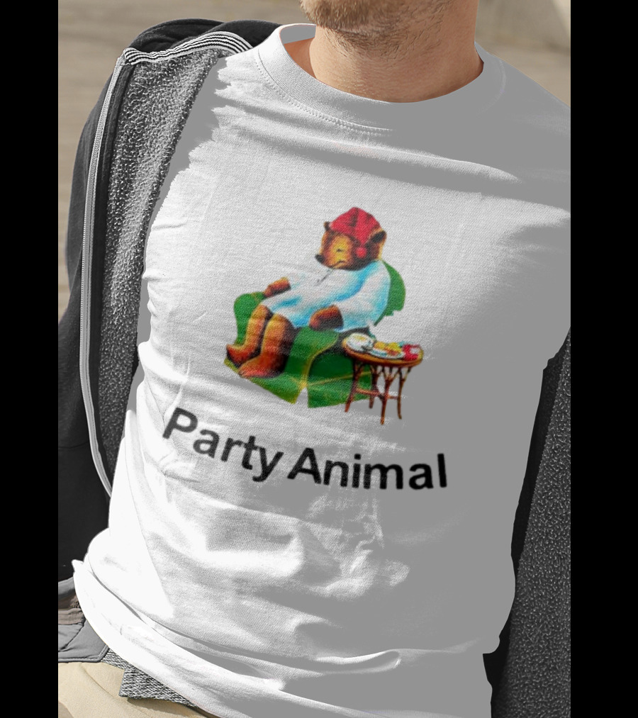 Bear In Red Hat And Robe Tea Party Animal T-Shirt