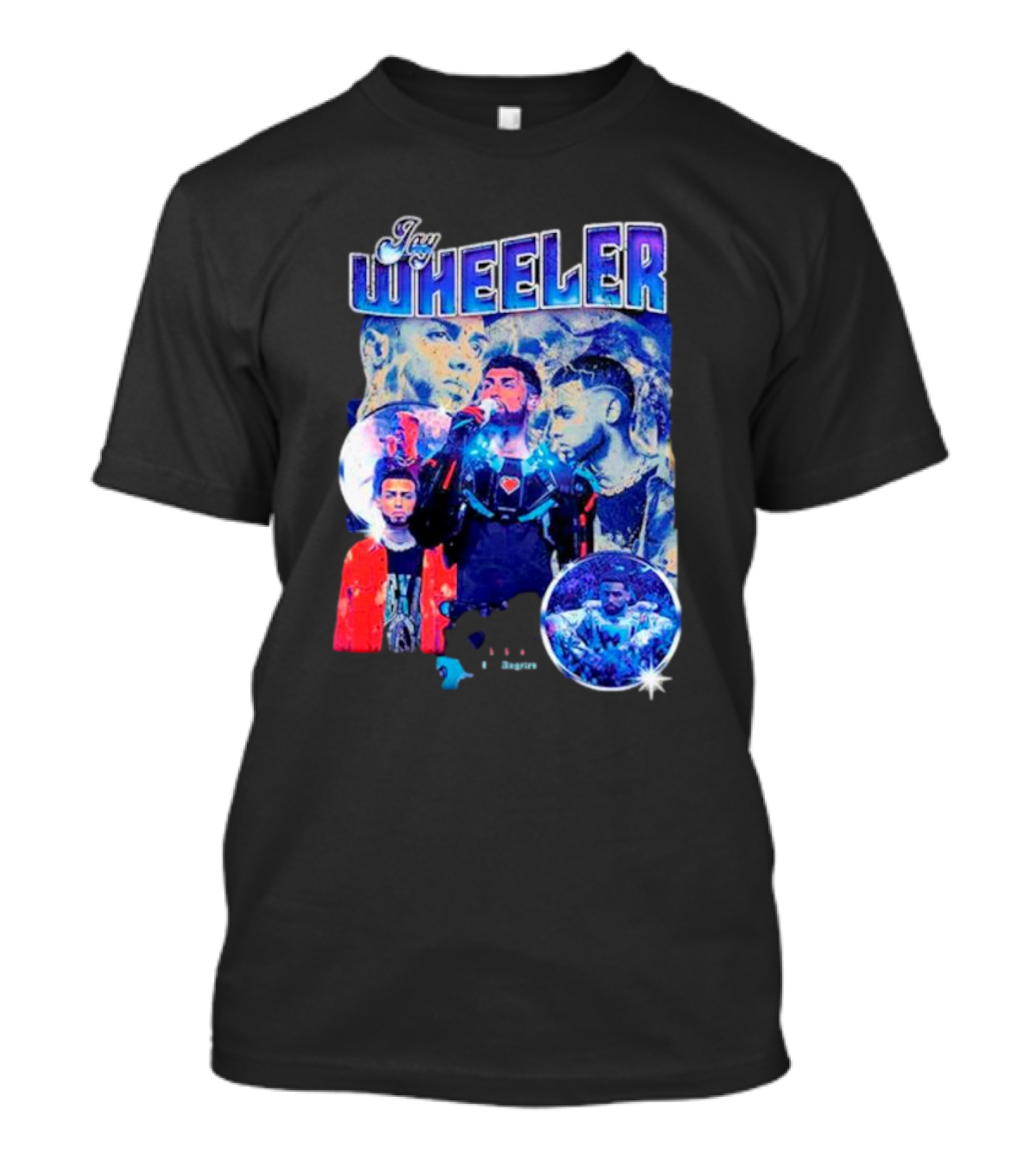Jay Wheeler Multicolor Concert Collage And Portraits T-Shirt