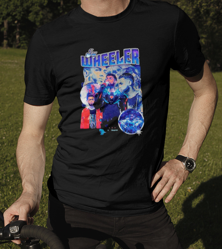Jay Wheeler Multicolor Concert Collage And Portraits T-Shirt