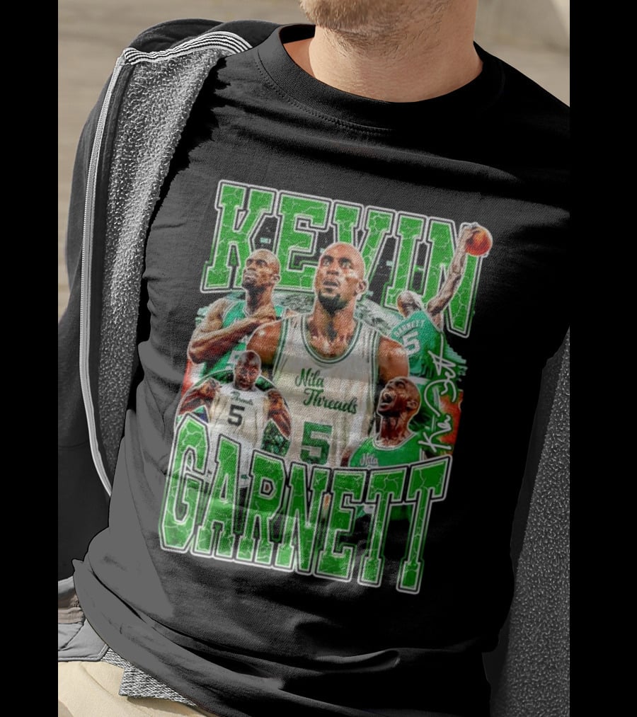 Kevin Garnett Boston Celtics Nila Threads Basketball Legend T-Shirt