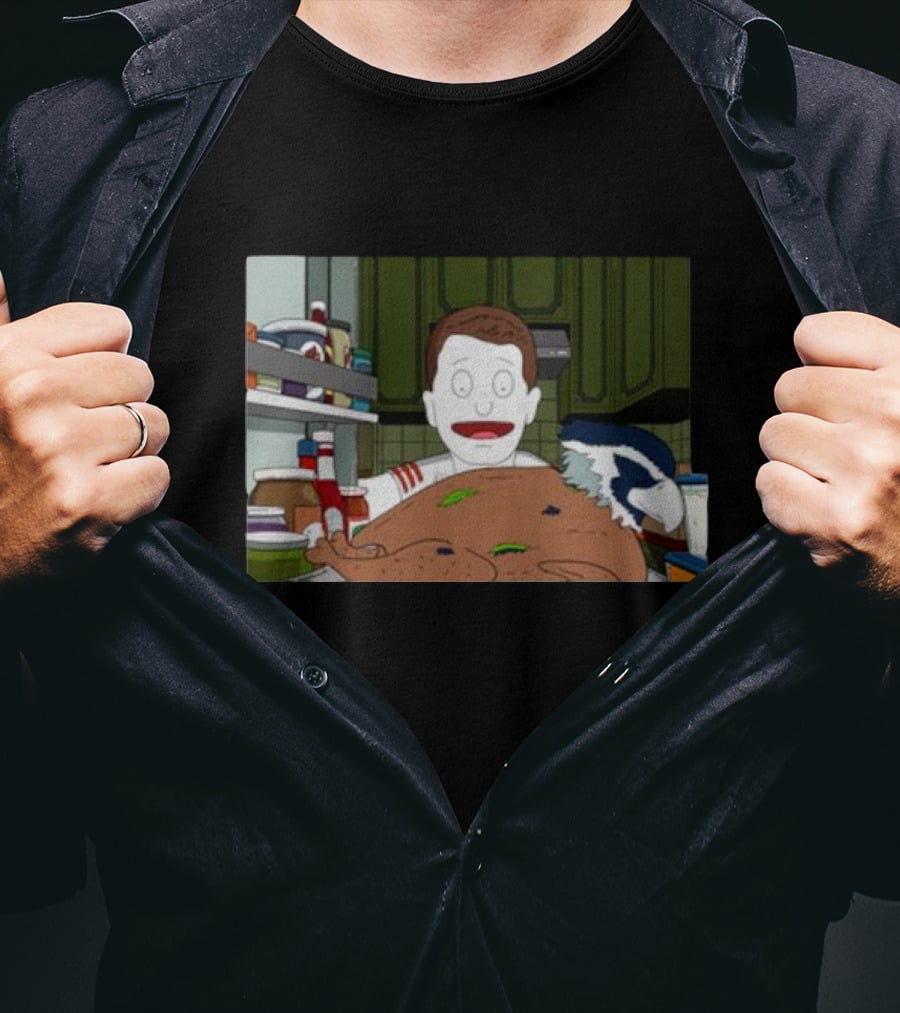 Thanksgiving Seahawk San Francisco 49ers Turkey Cartoon T-Shirt