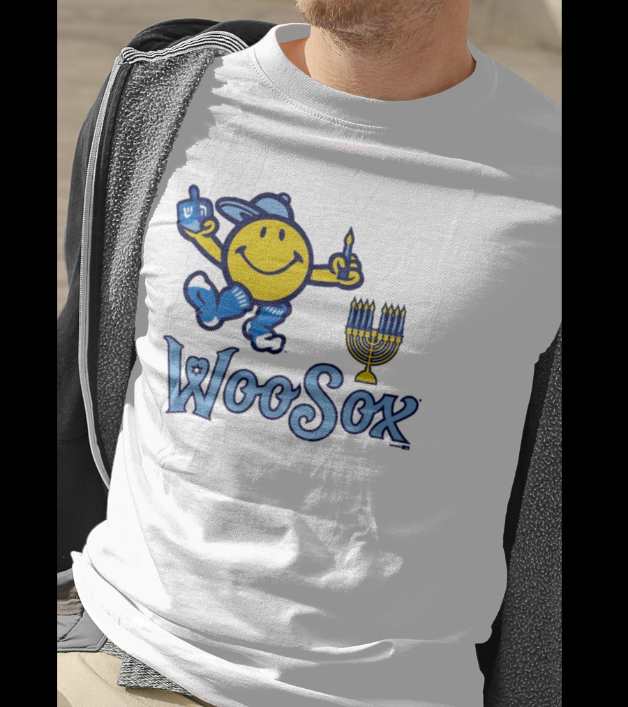 Worcester Red Sox Hannukkah Smiley Dreidel Menorah WooSox T-Shirt