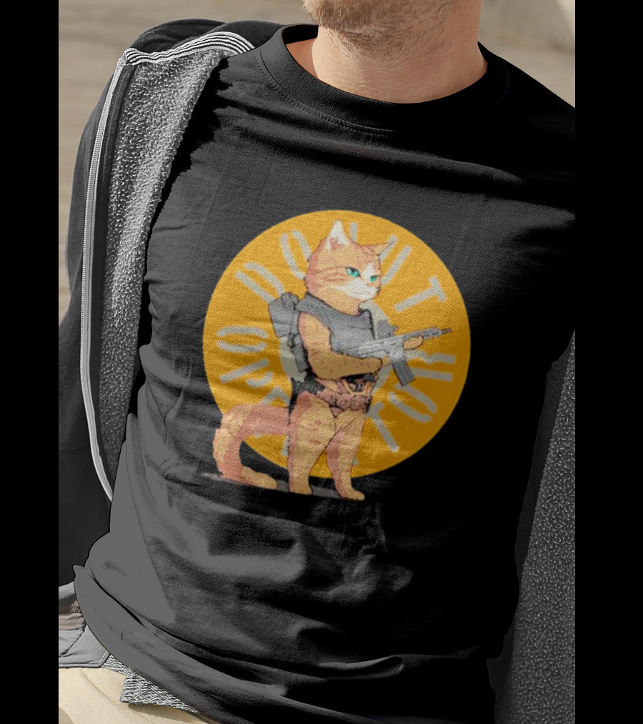 Revenge Of Squirt Cat Armed With Justice Against Dog Domination T-Shirt