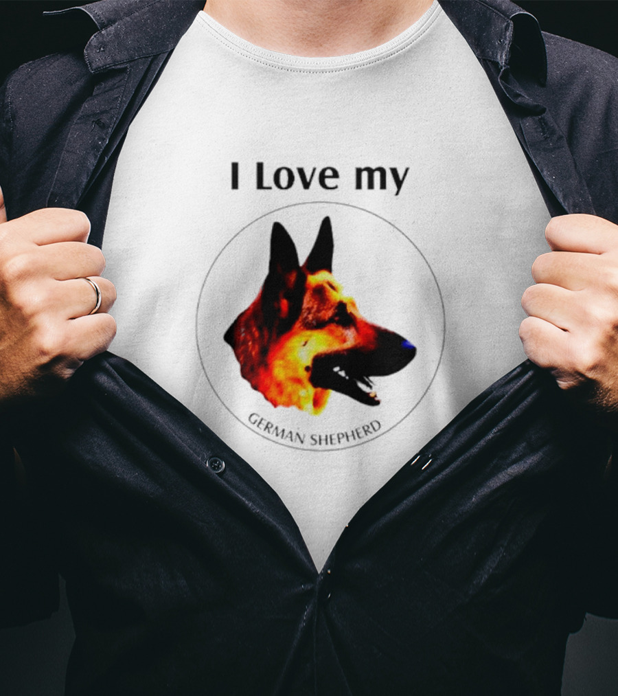 I Love My German Shepherd German Shepherd T-Shirt