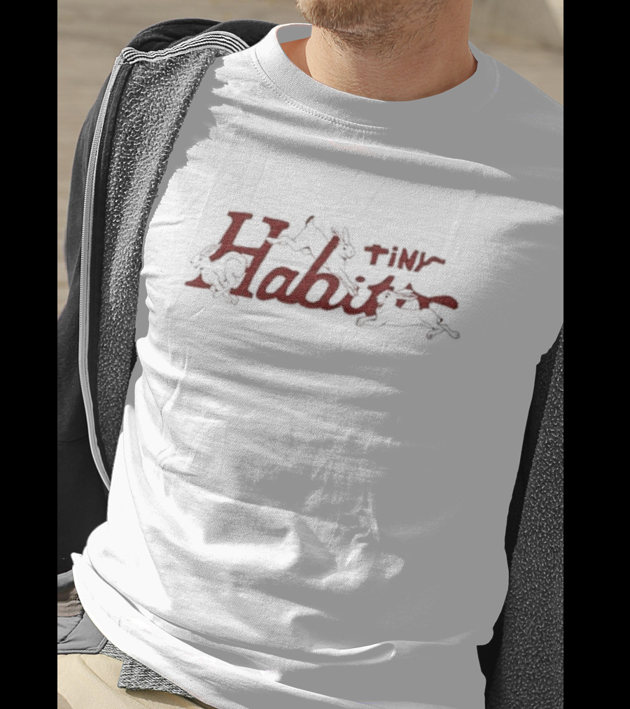 Tiny Habits Three Rabbits Hopping Energetically T-Shirt
