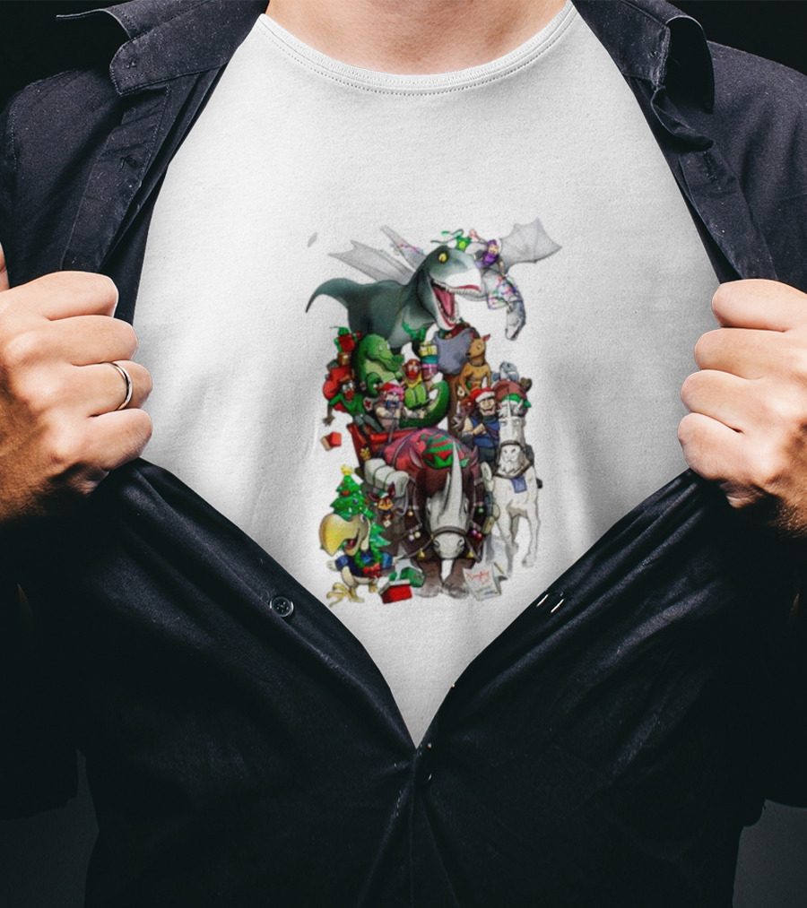 A Very Neebs Christmas Adventurous Dragon Holiday T-Shirt