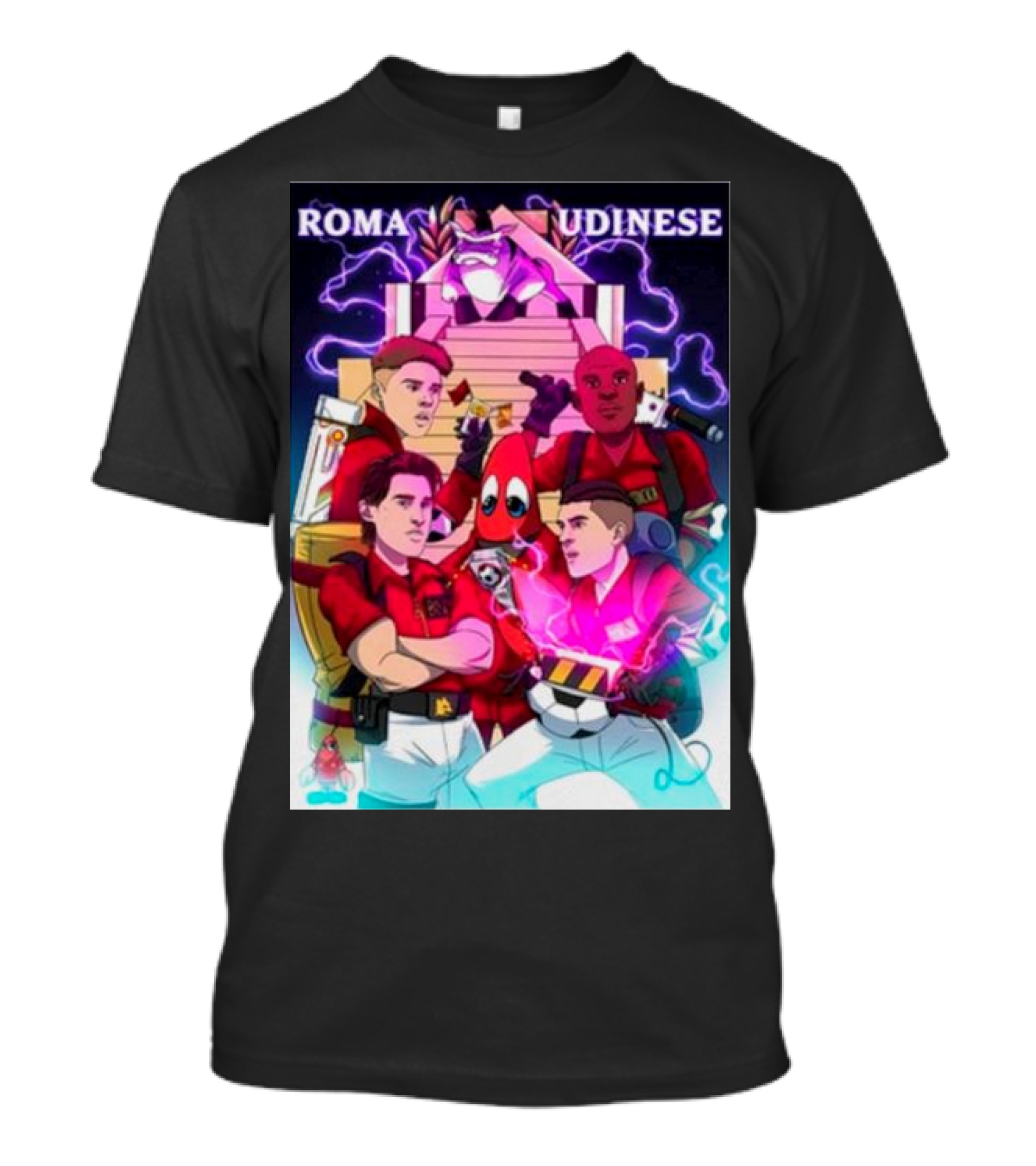 ROMA UDINESE Ghostbusters Crossover Soccer Team Remix T-Shirt