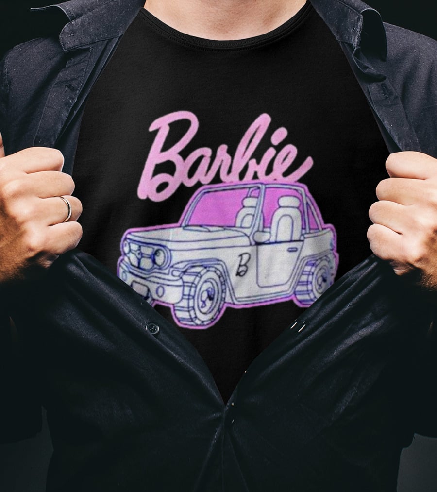 Barbie Beach Cruiser Car With Pink And White T-Shirt