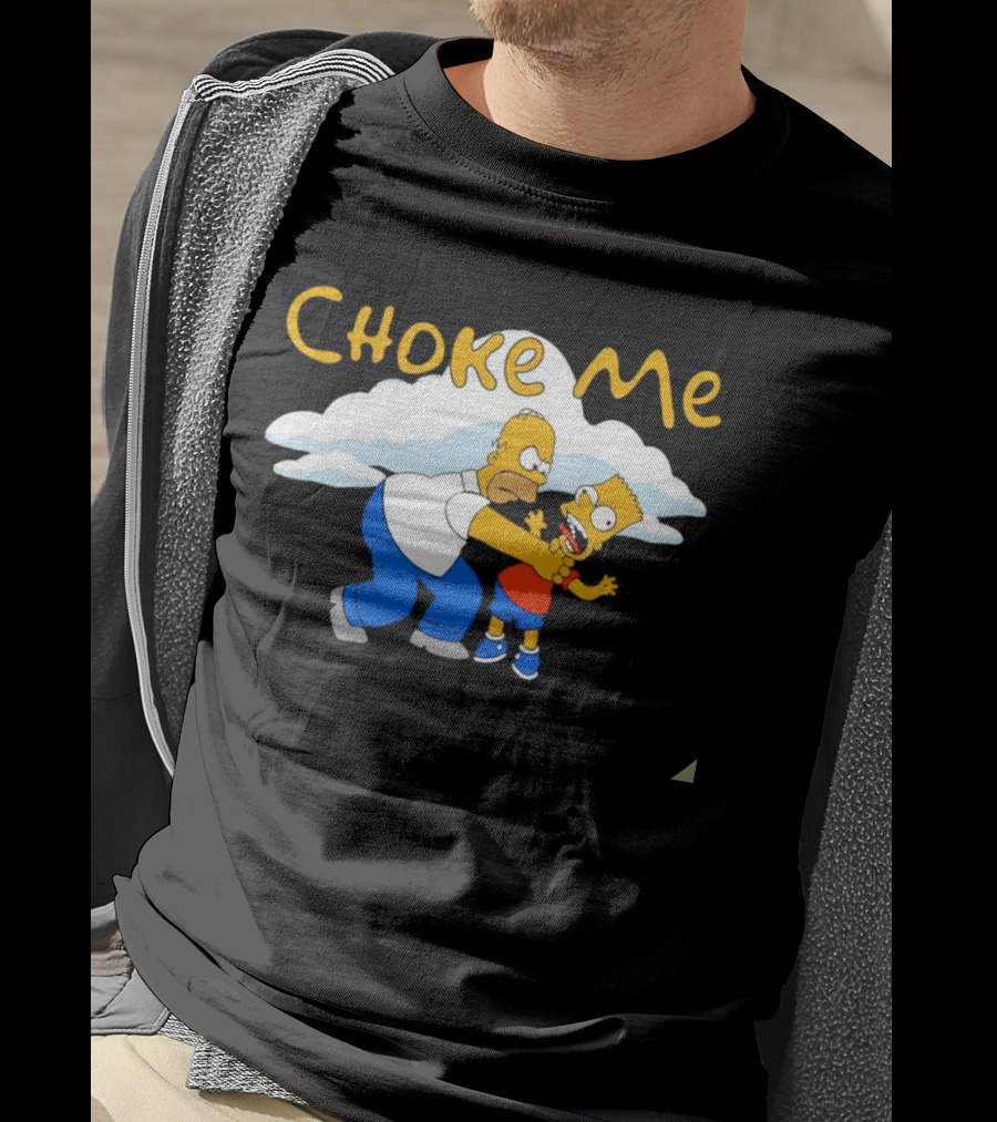 The Simpson Choke Me Bart Cloud Scene T-Shirt