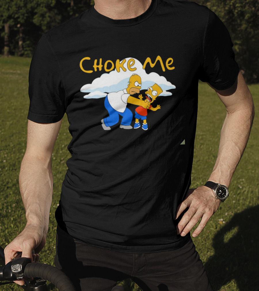 The Simpson Choke Me Bart Cloud Scene T-Shirt