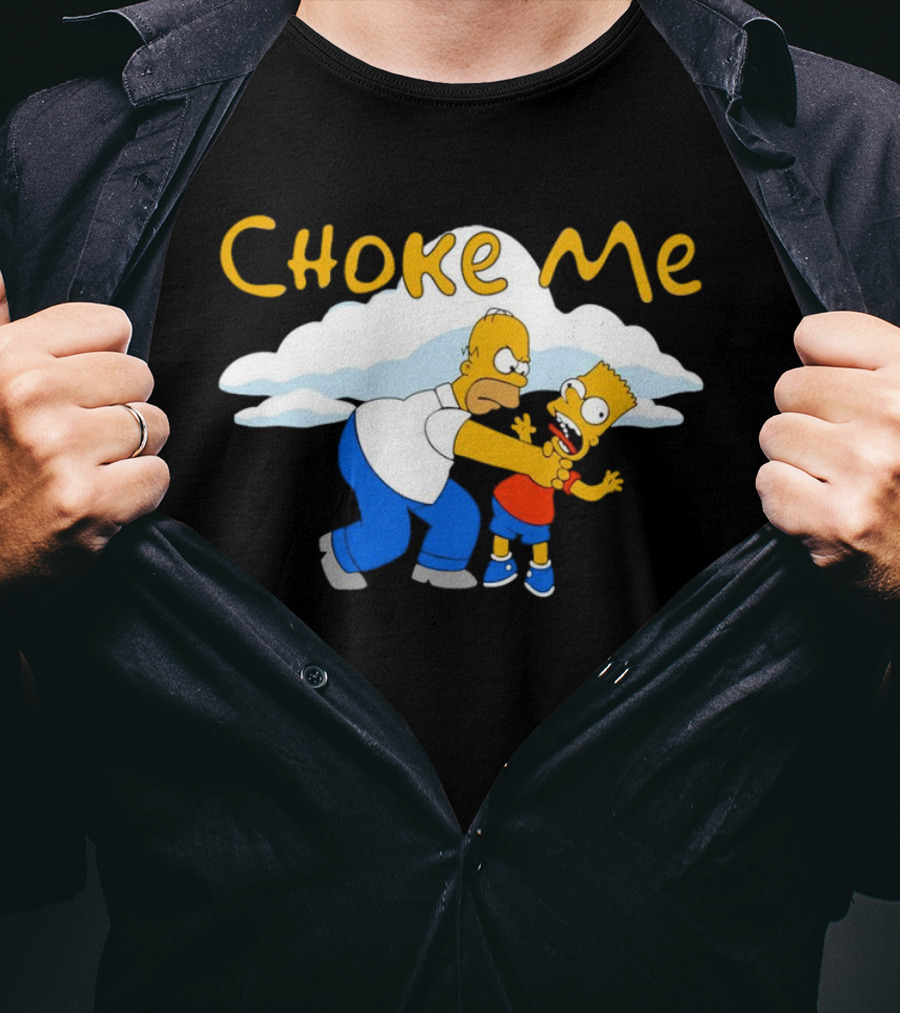 The Simpson Choke Me Bart Cloud Scene T-Shirt