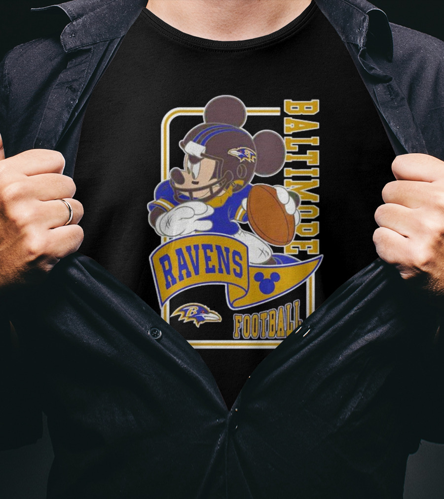 Baltimore Ravens Football Mickey Disney T-Shirt