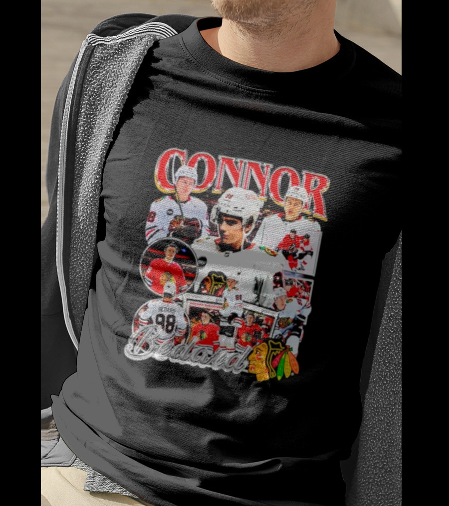 Connor Bedard Chicago Blackhawks NHL Player Collage T-Shirt