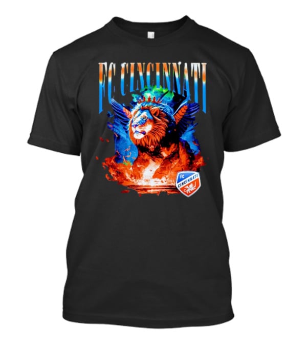 FC Cincinnati Winged Lion Fiery Crest T-Shirt