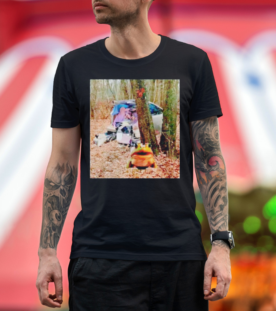 Frogged Undertime Slopper Car in the Woods T-Shirt