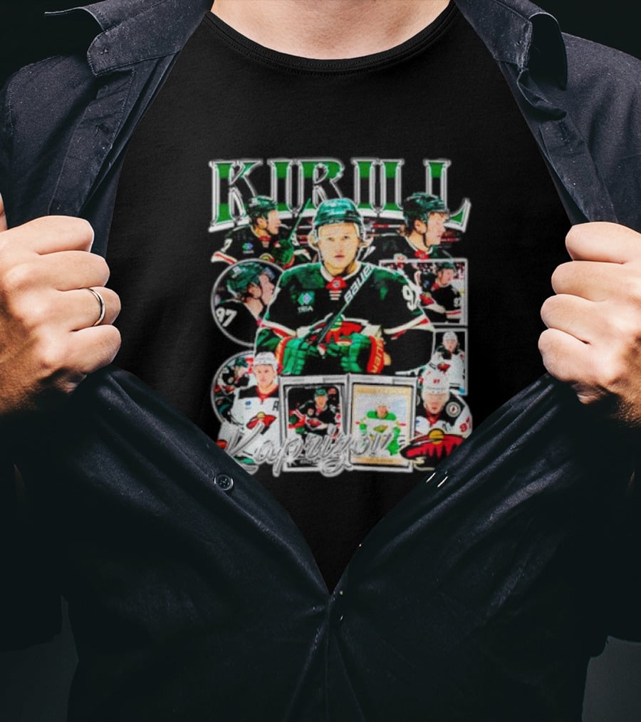 Kirill Kaprizov Minnesota Wild NHL Player Collage 97 T-Shirt