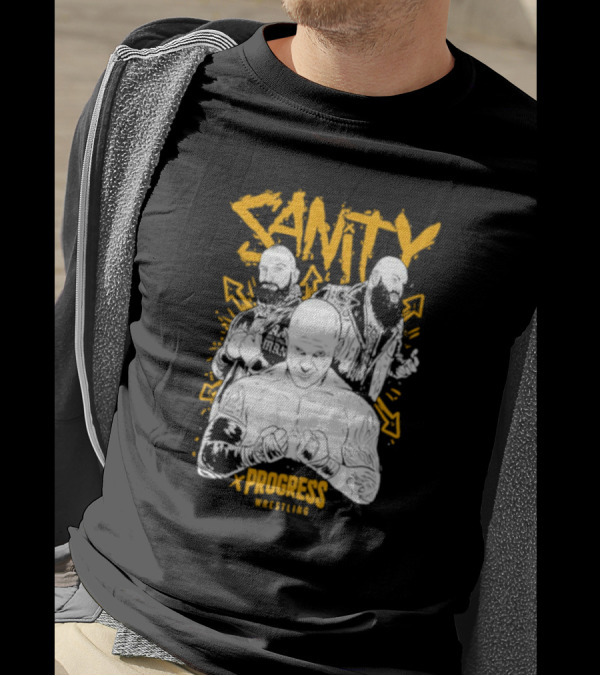 Sanity X Progress Wrestling Trio Fighters T-Shirt