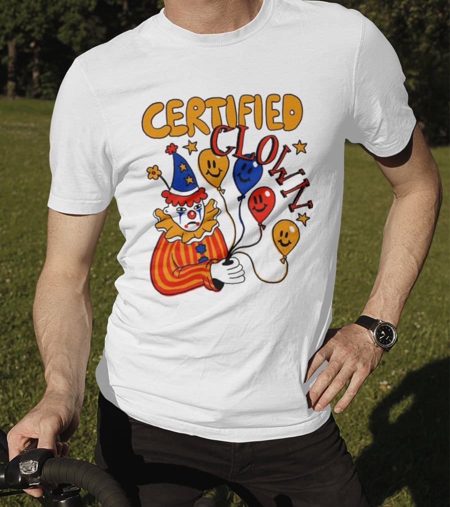 CERTIFIED CLOWN Balloons And Stars T-Shirt