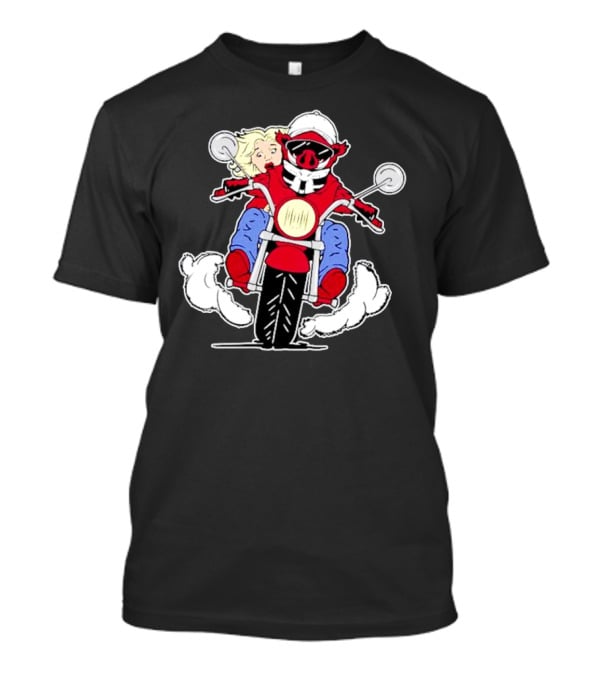 Arkansas Razorbacks Pig Riding Motorcycle With Passenger T-Shirt