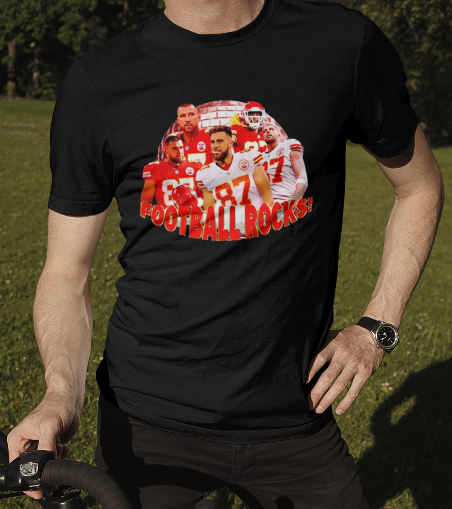 Travis Kelce Football Rocks KC Chiefs 87 T-Shirt