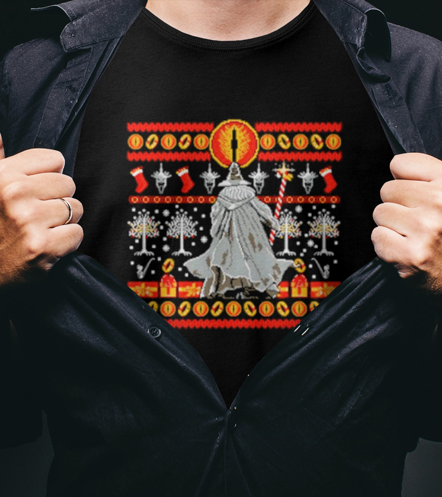 Gandalf Eye Tree Holiday T-Shirt