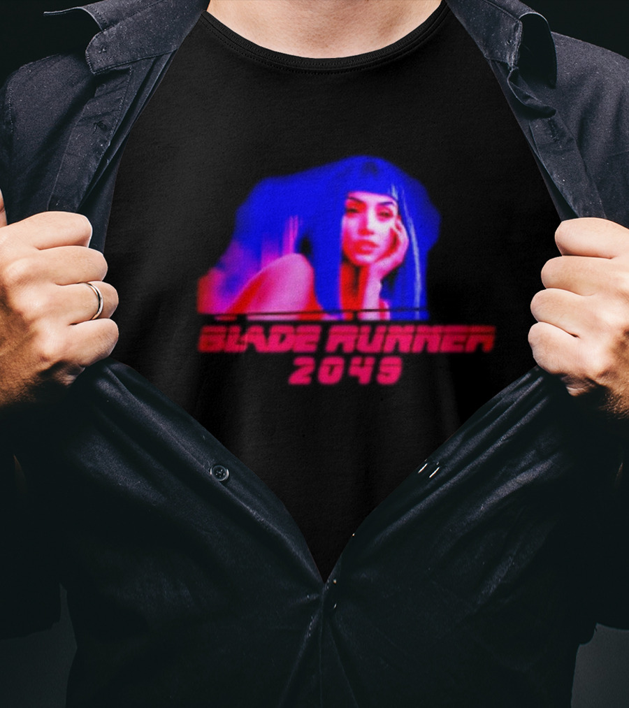 Blade Runner 2049 Neon Portrait Style With Futuristic Aesthetic T-Shirt