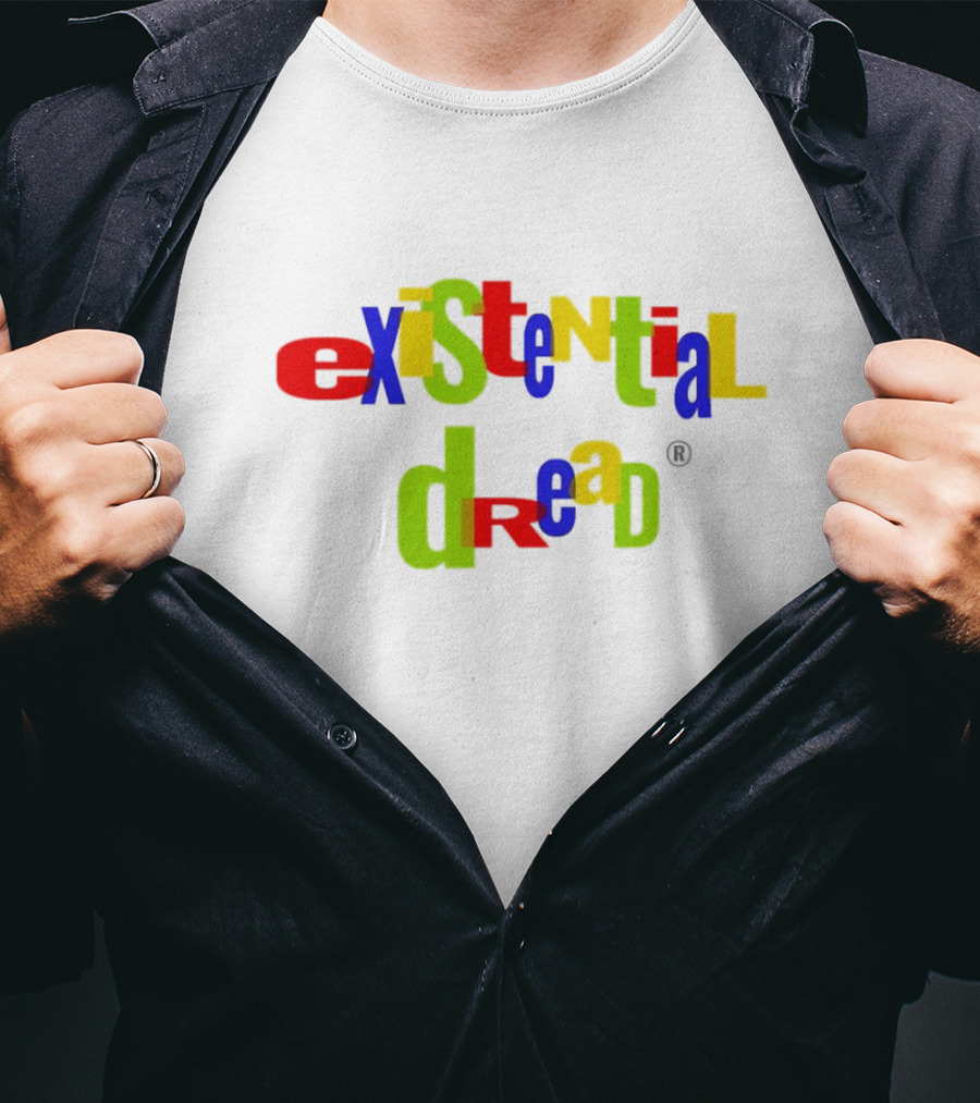 Existential Dread Colorful Block Letters T-Shirt