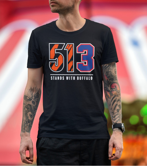 Premium T-Shirt: Bengals 513 Stands With Buffalo Football Solidarity T-Shirt Bengals 513 Stands With Buffalo Football Solidarity T-Shirt
