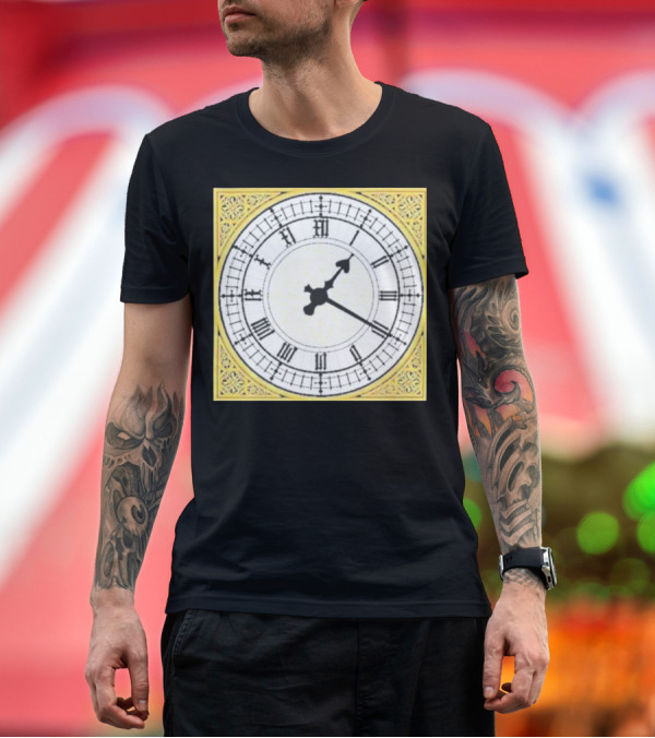 Premium T-Shirt: Big Ben 1 20 Clock Face Iconic T-Shirt Big Ben 1 20 Clock Face Iconic T-Shirt