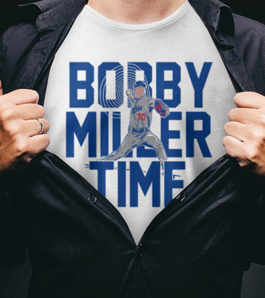 Bobby Miller Time Baseball Player Number 70 Dodgers Pitcher T-Shirt