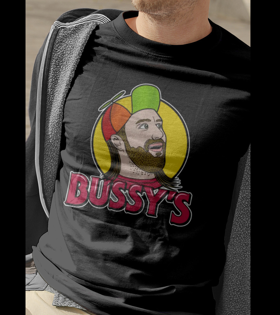 Bunker Branding Leigh Mcnasty Bussy's Retro Cartoon Hat T-Shirt