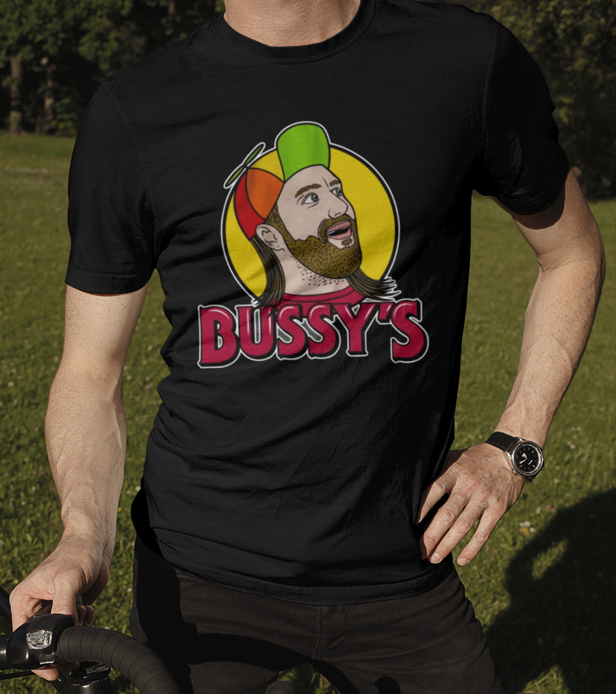 Bunker Branding Leigh Mcnasty Bussy's Retro Cartoon Hat T-Shirt