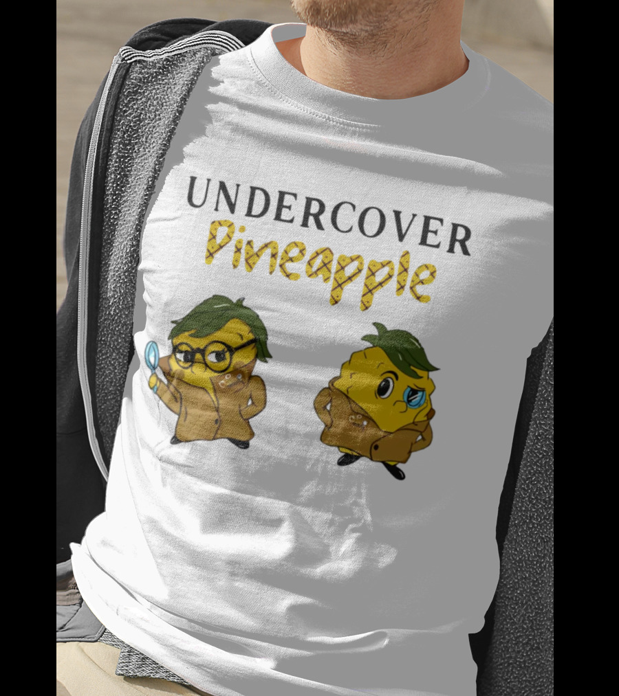 Crime Weekly Podcast Merch Undercover Pineapple Detective Characters Duo T-Shirt