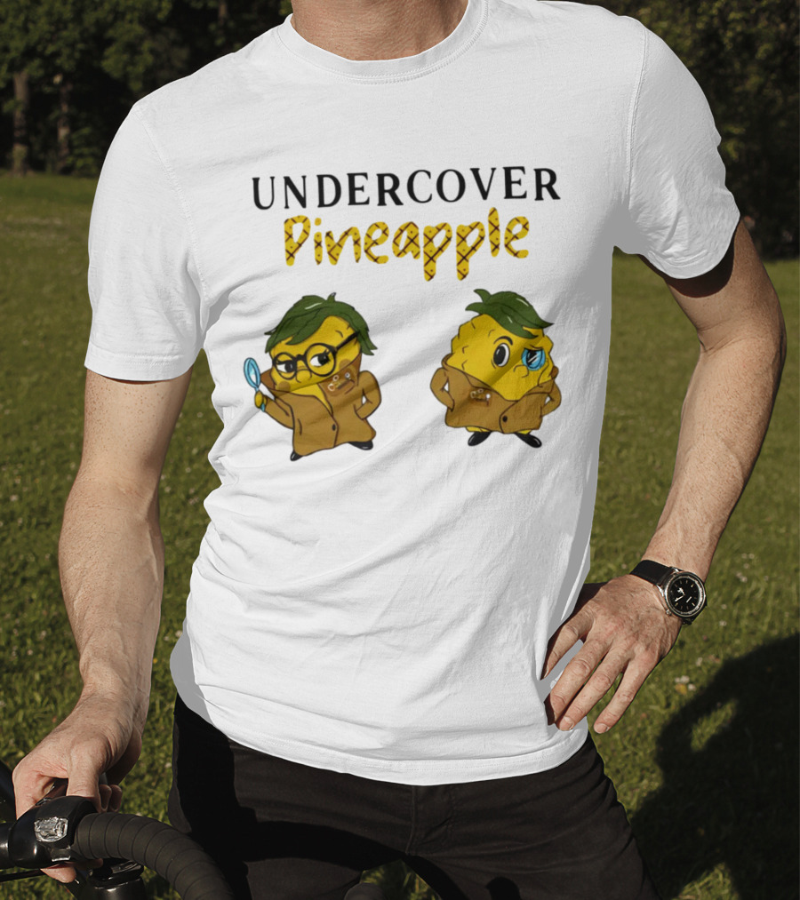 Crime Weekly Podcast Merch Undercover Pineapple Detective Characters Duo T-Shirt