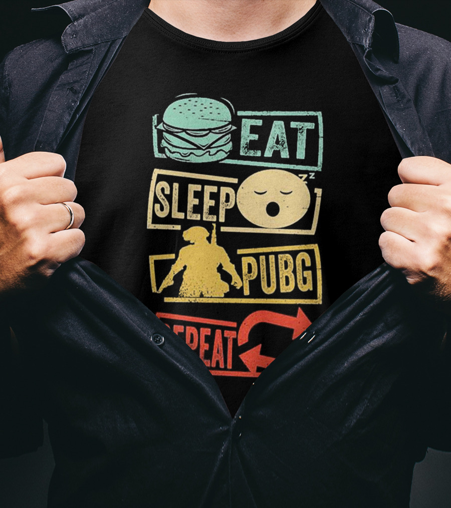 Eat Sleep PUBG Repeat Gaming Lifestyle Cycle T-Shirt