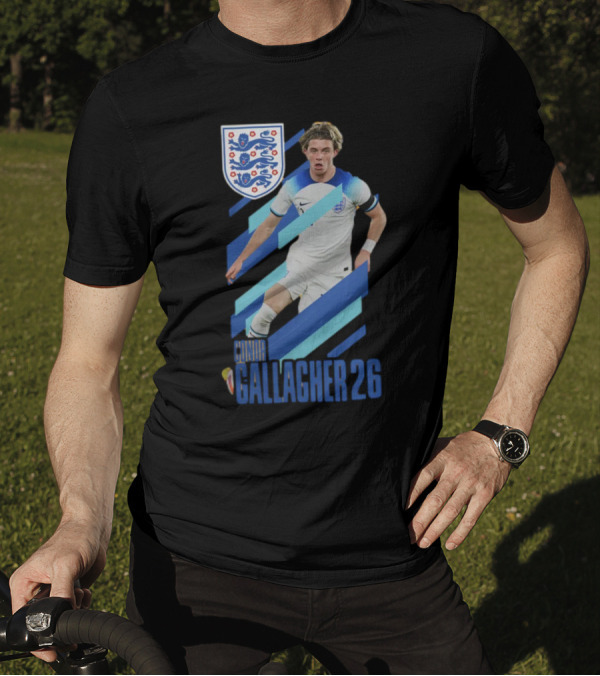 Conor Gallagher 26 England Football Crest Soccer Player T-Shirt