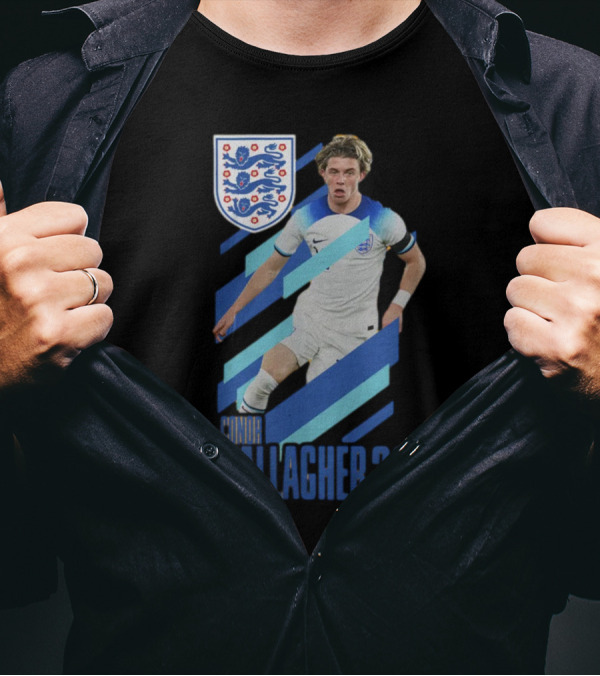 Conor Gallagher 26 England Football Crest Soccer Player T-Shirt