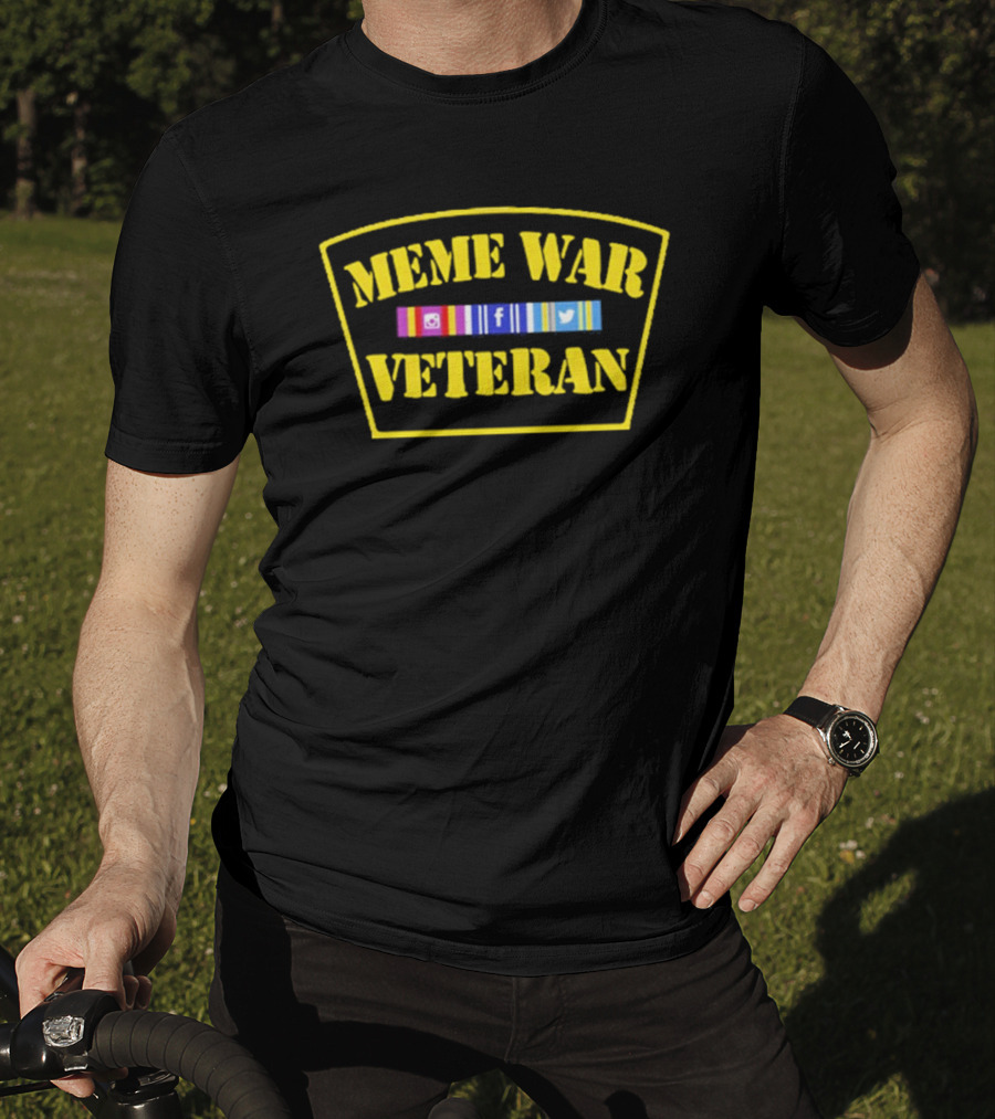 Meme War Veteran Social Media Icons Patch T-Shirt
