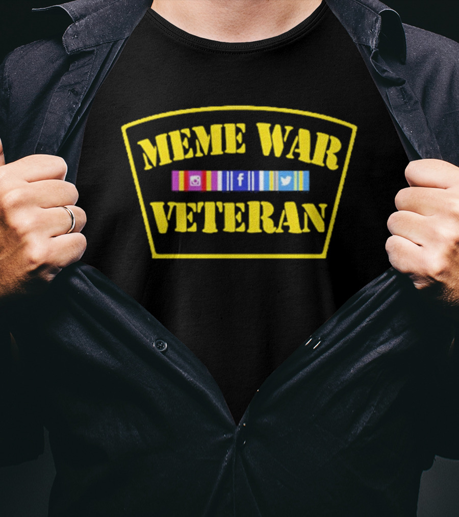 Meme War Veteran Social Media Icons Patch T-Shirt