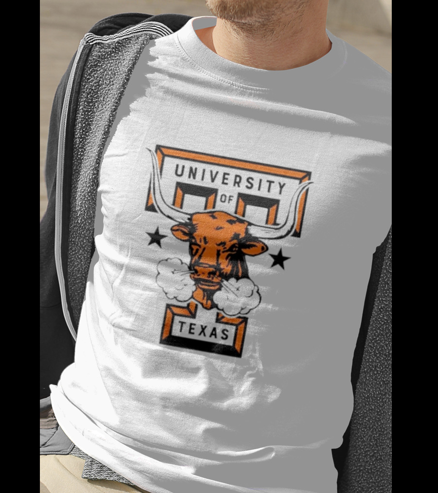 University Of Texas Longhorn Monogram Smoky Bull T-Shirt