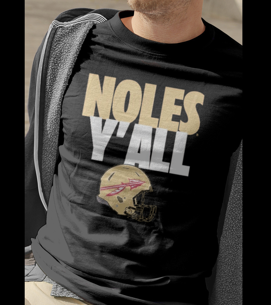 Noles Y'all Florida State Seminoles Helmet T-Shirt