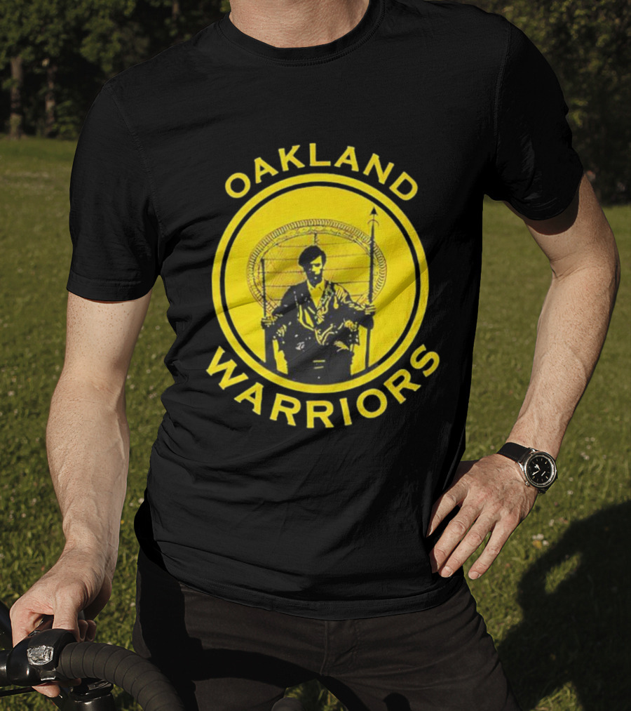 Oakland Warriors Huey Newton Chair Emblem T-Shirt