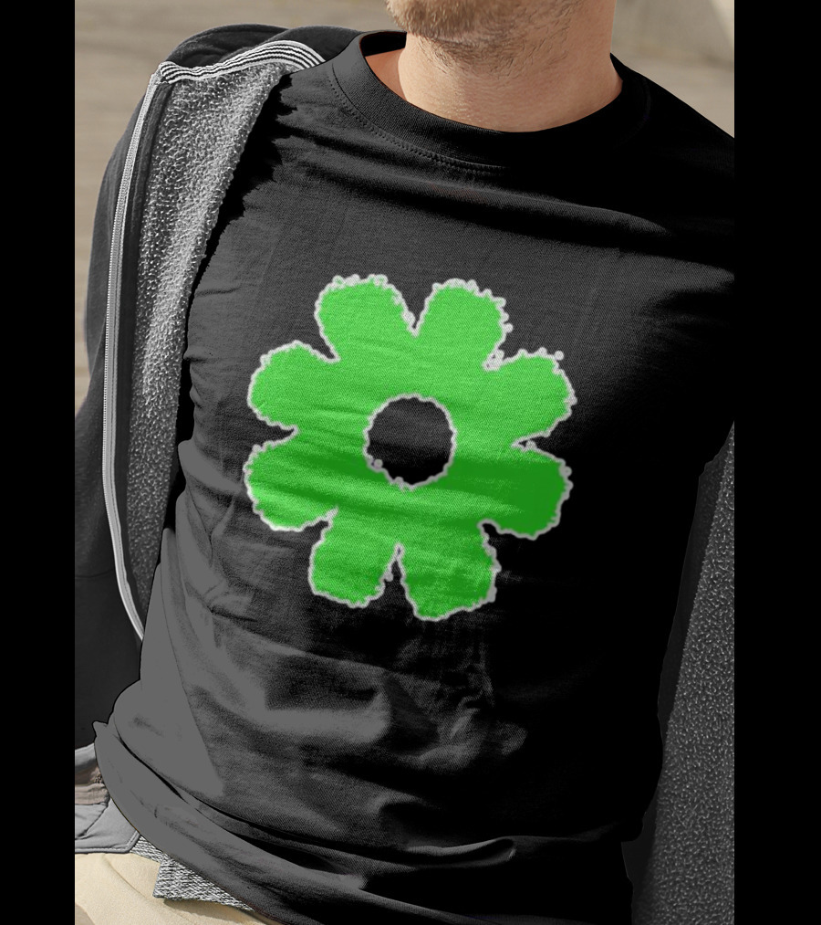Scowl Neon Green Flower T-Shirt