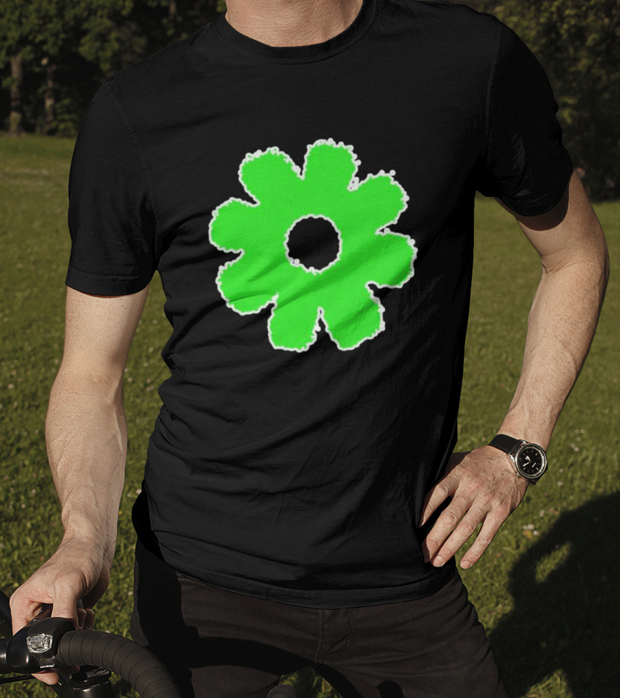 Scowl Neon Green Flower T-Shirt