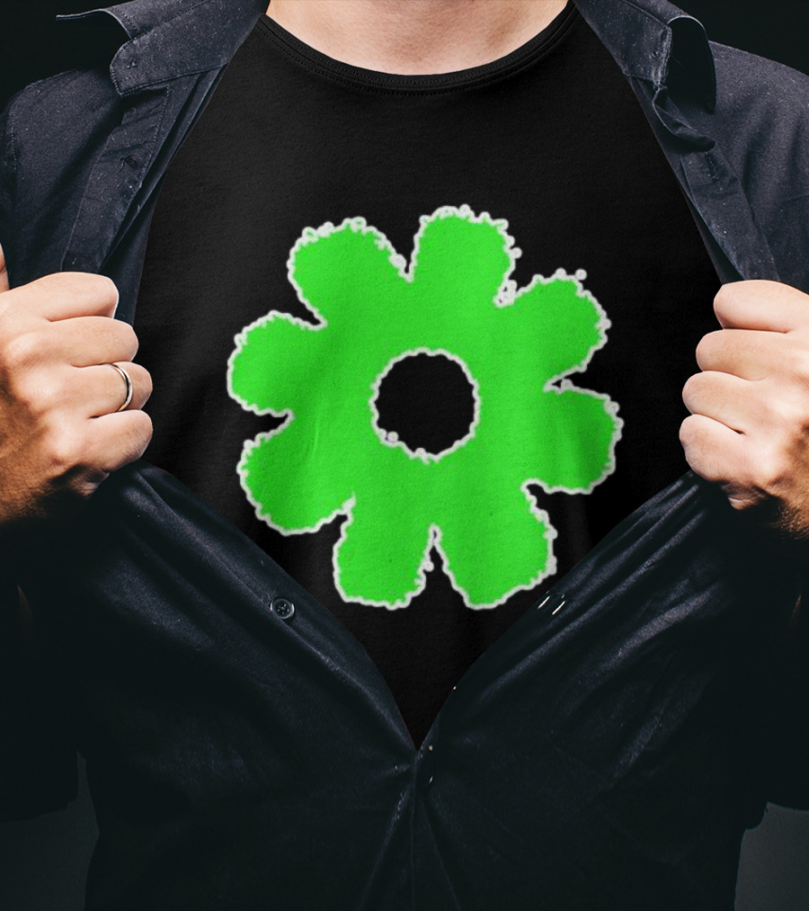 Scowl Neon Green Flower T-Shirt