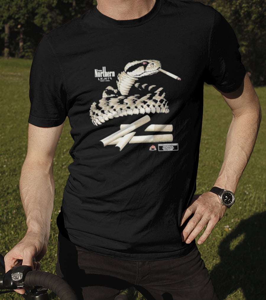 Northern Lights Snake With Smoking T-Shirt