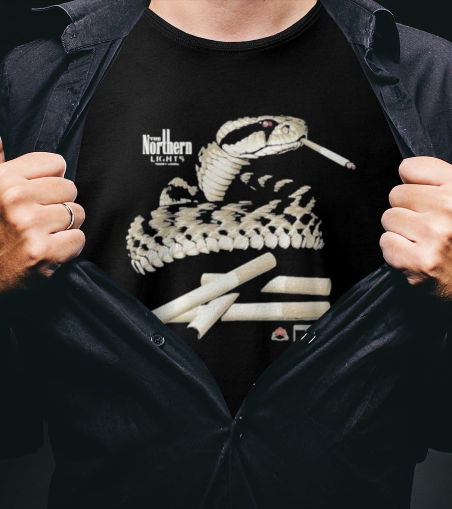 Northern Lights Snake With Smoking T-Shirt